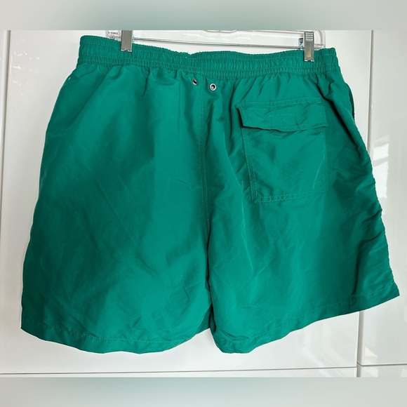 Polo Ralph Lauren Men’s Swim Trunks Size XL Dark Green Shorts Lime Green Pony - Picture 4 of 8